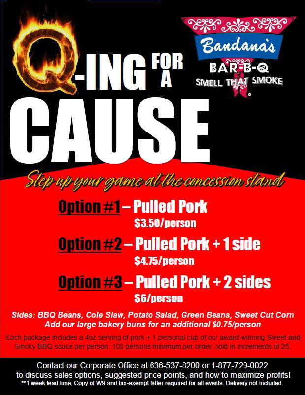 Q-Ing For A Cause - Bandana's BBQ Fundraising Option.